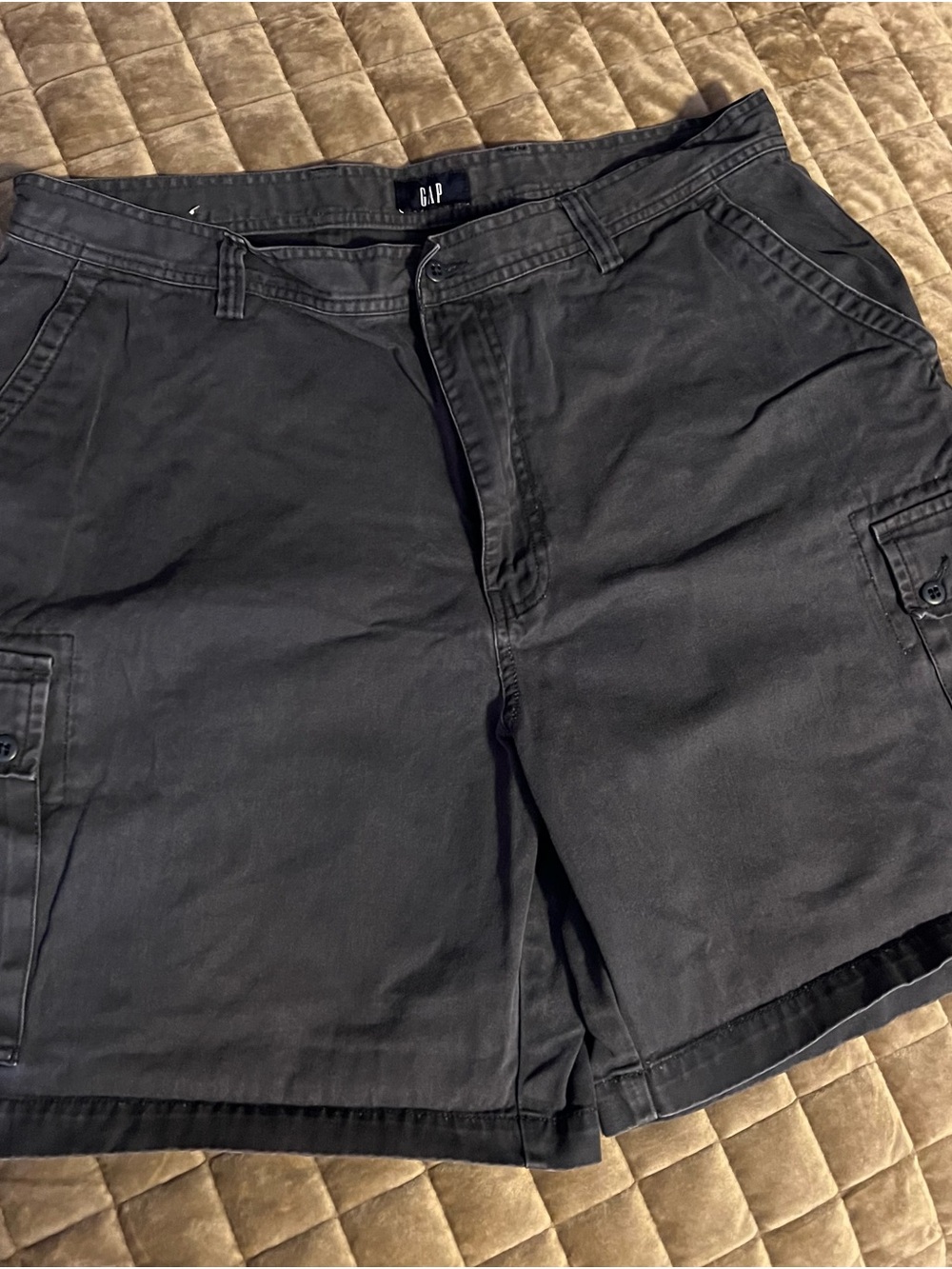 GAP Navy Women's Cargo Shorts with Buttoned Side/Back Pockets